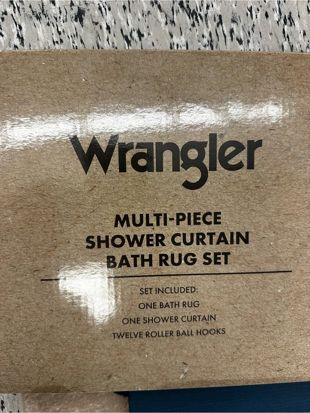 Ghost Pumpkins Blue Shower Curtain & Bath Rug Set - Wrangler NWT